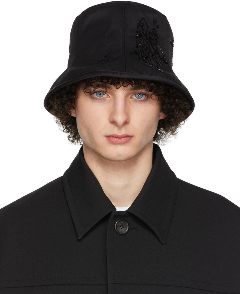 Hatt We11done We11done Angel Sequin 6-Panel Hat Svart | WD-AH1-22-411-U-BK