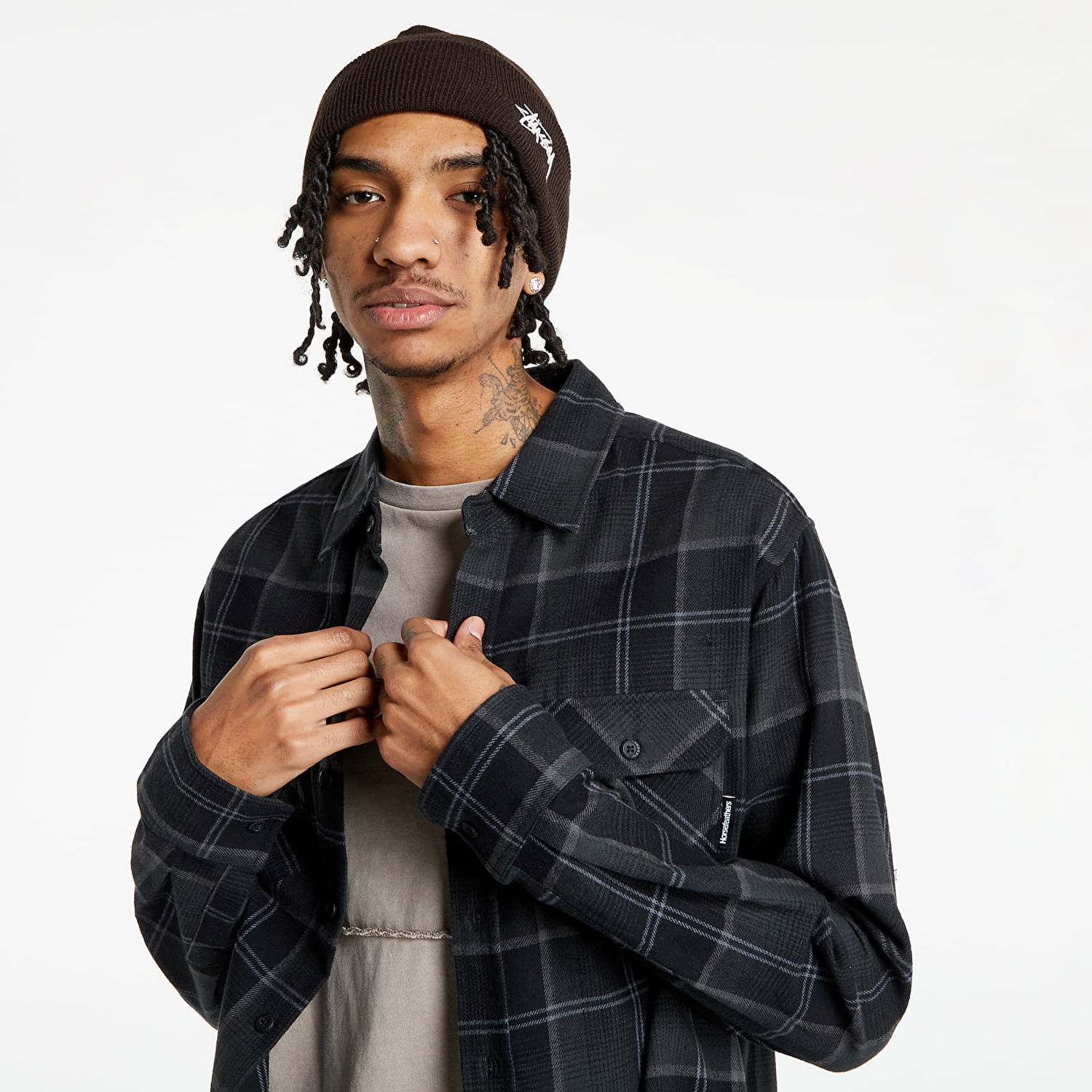 Skjorta Horsefeathers Dough Shirt Svart | SM1219A, 0