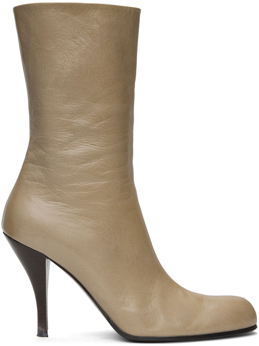 Kläder The Row The Row Liv Kid Leather Boots Beige | F1472-L34