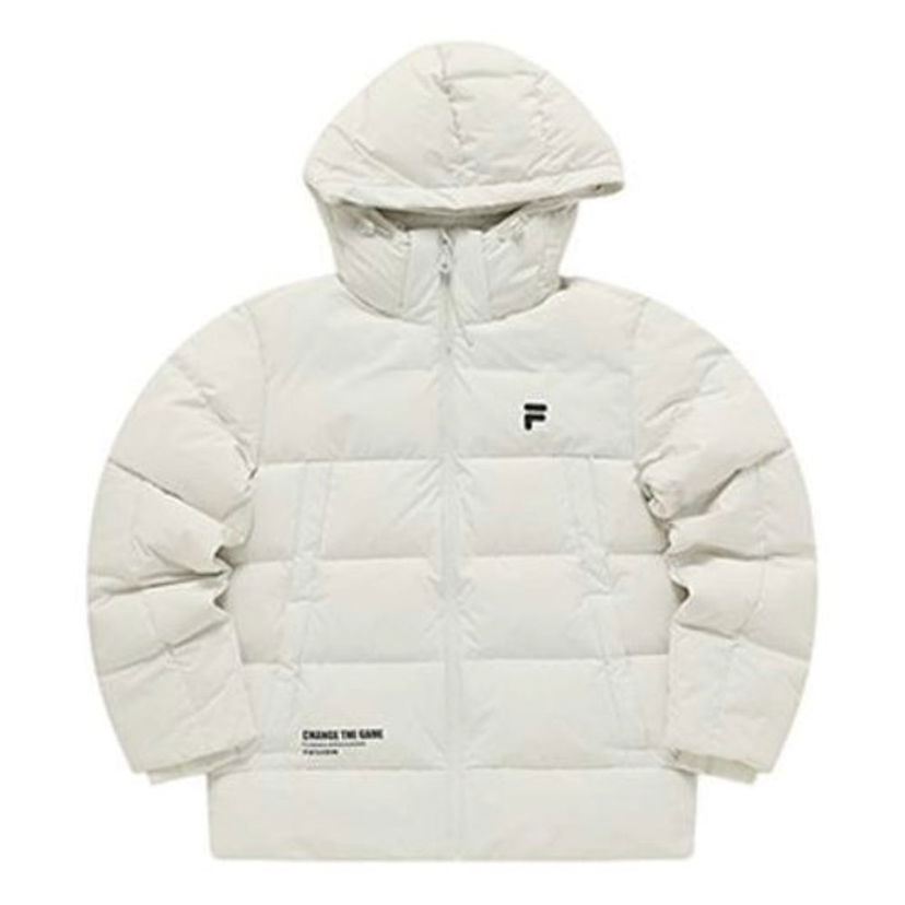 Pufferjacka FILA FUSION Hooded Down Jacket Vit | T11M341903A-GY