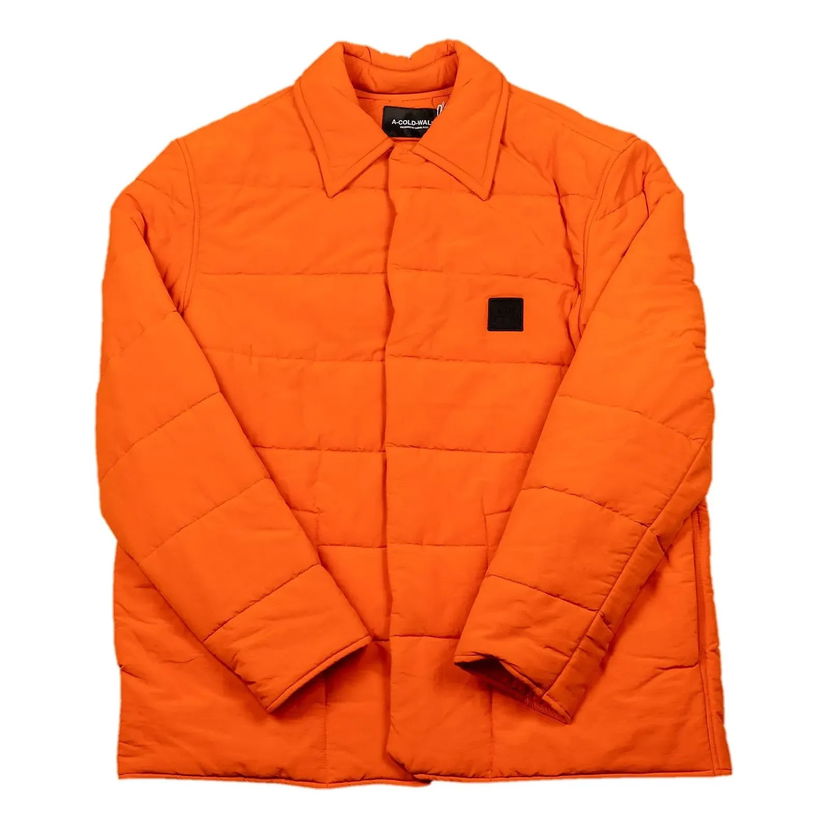 Pufferjacka A-COLD-WALL* Woven Quilted Overshirt Down Jacket Orange | ACWMSH051-RICHO