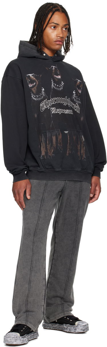 Sweatshirt Represent Clo Hoodie Thoroughbred Svart | MLM41134, 3