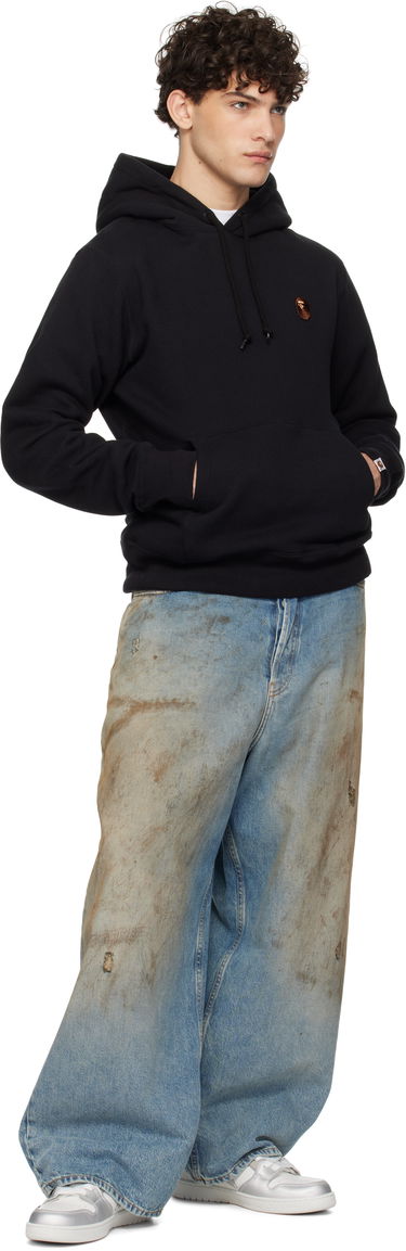 Sweatshirt BAPE One Point Pullover Hoodie Svart | 001PPK801007M, 3