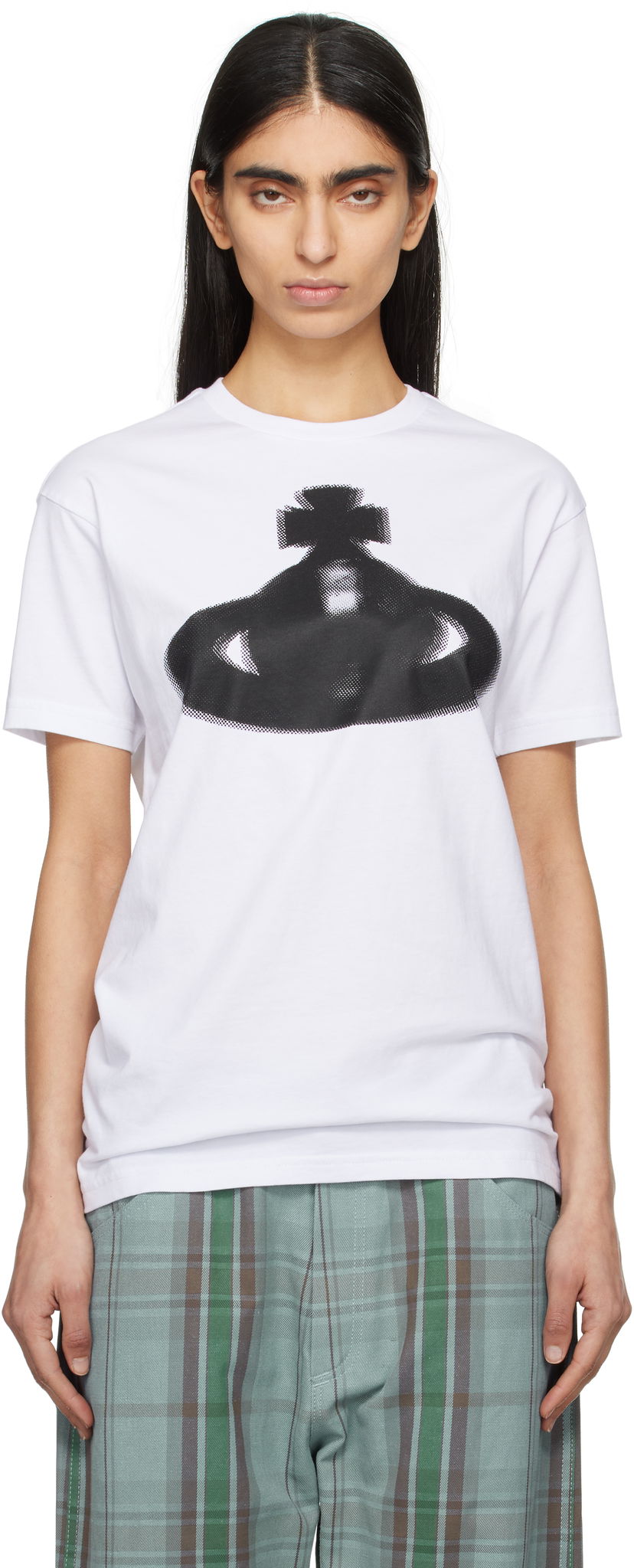T-shirt Vivienne Westwood Vivienne Westwood Halftone Orb Classic T-Shirt Vit | 3G01003G-J001M-