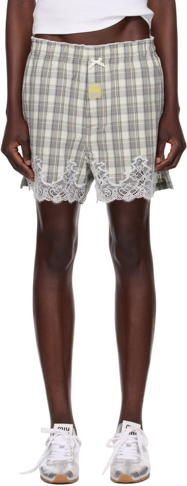 Shorts Martine Rose Martine Rose French Knickers Shorts with Lace Grå | 833WS28044, 0