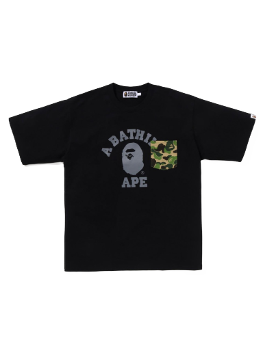 T-shirt BAPE ABC Camo College Pocket Relaxed Tee Svart | 1J20-109-003
