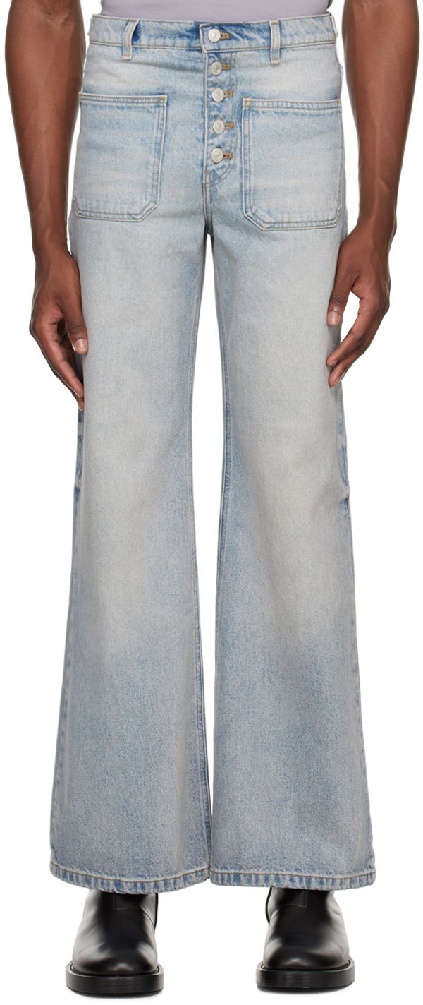 Jeans Courrèges Courrèges Multiflex Wide Leg Jeans Blå | 124DPA201DE0016