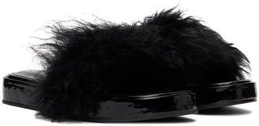 Tillbehör BY FAR BY FAR Shana Furry Slides Svart | 22FWSAHSBLTOS, 3