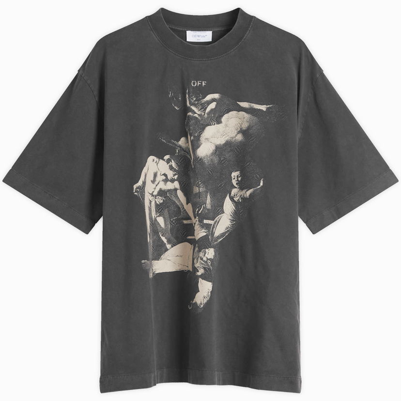 T-shirt Off-White Martyrdom Skate Vintage Black T-Shirt Grå | OMAA120S25JER00H1361