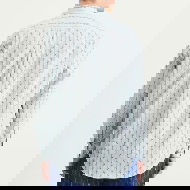 Skjorta Drôle de Monsieur Drole De Monsieur Floral Stripe Logo Shirt Blå | I-SH240-CO166-LBE, 3