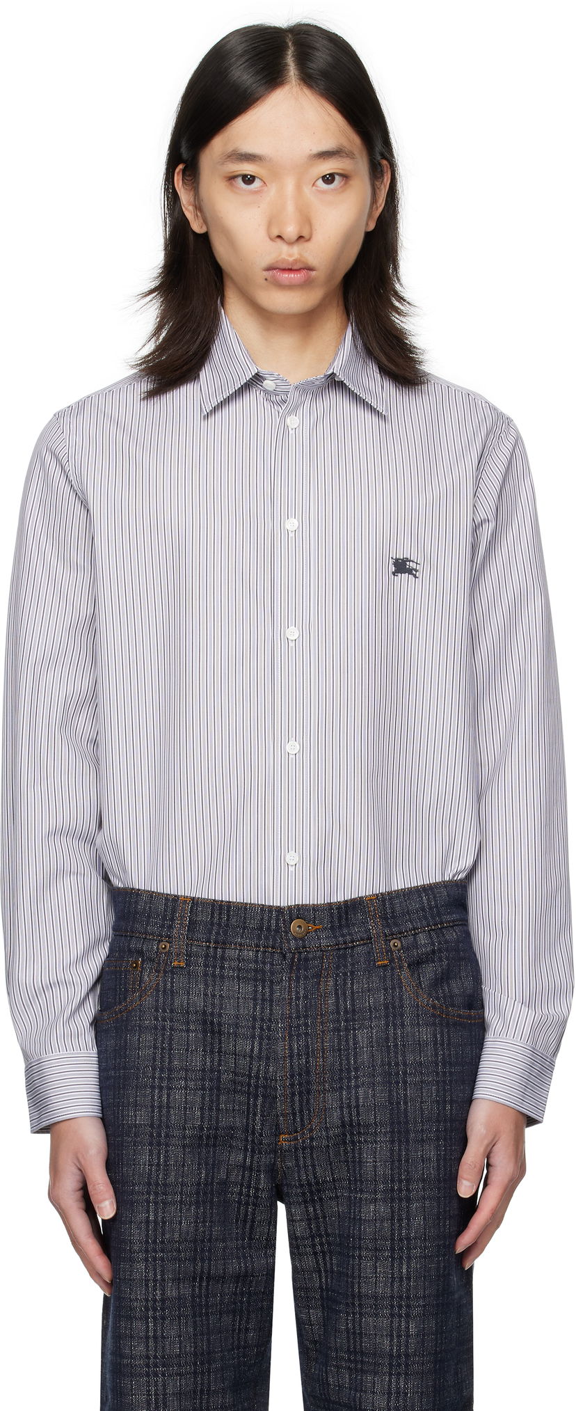 Skjorta Burberry Burberry Striped Cotton Shirt Flerfärgad | 8110883