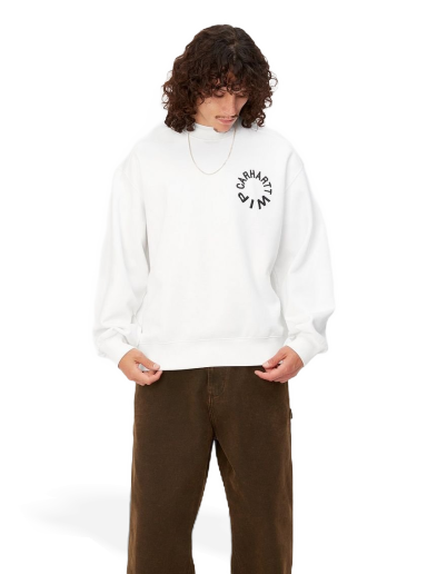 Sweater Carhartt WIP Work Varsity Crewneck Vit | I032453_00A_06