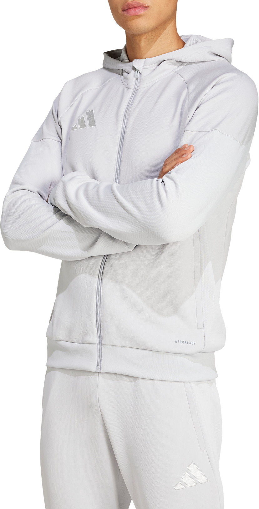 Sweatshirt adidas Performance TIRO25 FZ Hoodie Grå | jc5130