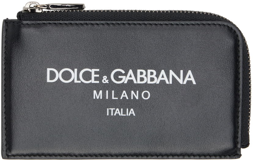 Plånbok Dolce & Gabbana Black Logo Card Holder Svart | BP3274AN244