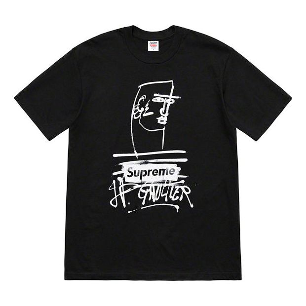 T-shirt Supreme Gaultier Sketch Print T-Shirt Svart | SUP-SS19-772, 0