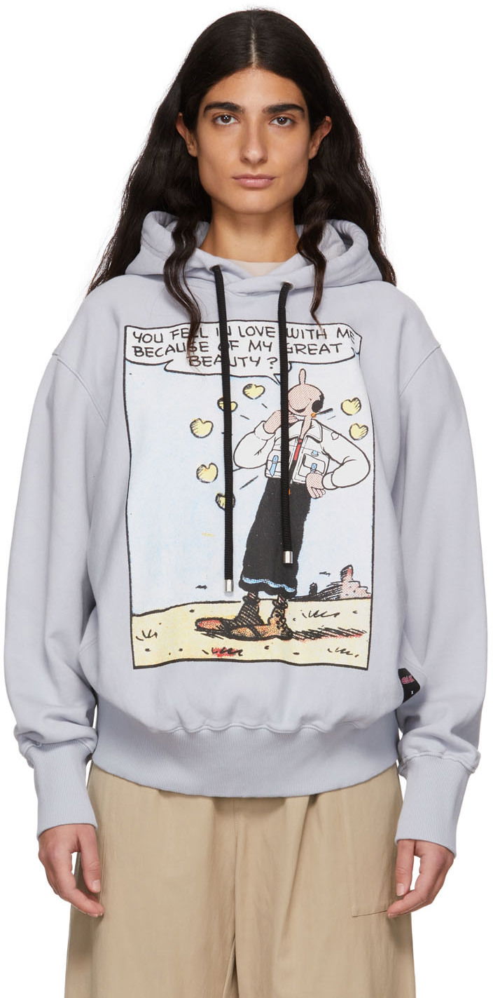 Sweatshirt Moncler Genius 2 1952 Oyl Hoodie Blå | H10948G00003M1808