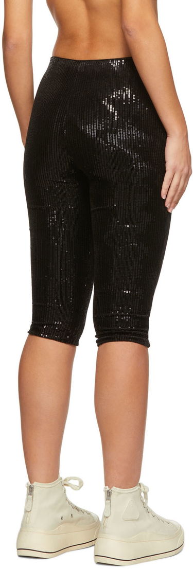 Damasker We11done We11done Sequin Cycling Shorts Svart | WD-PT1-22-295-W-BK, 2
