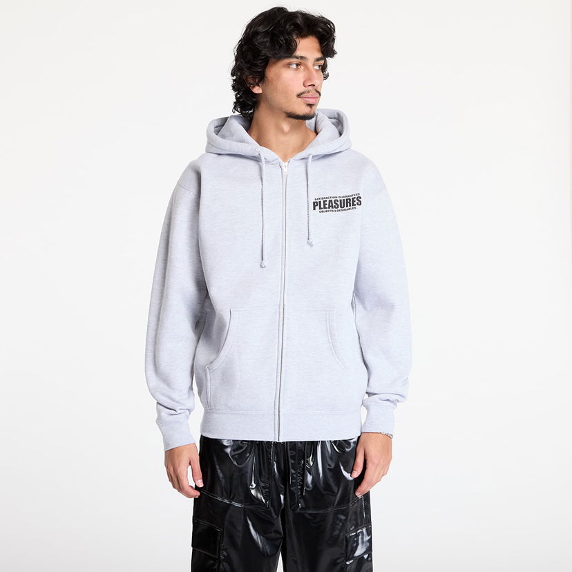 Sweatshirt Pleasures Zip Hoodie Staff Grå | P24W045 GREY