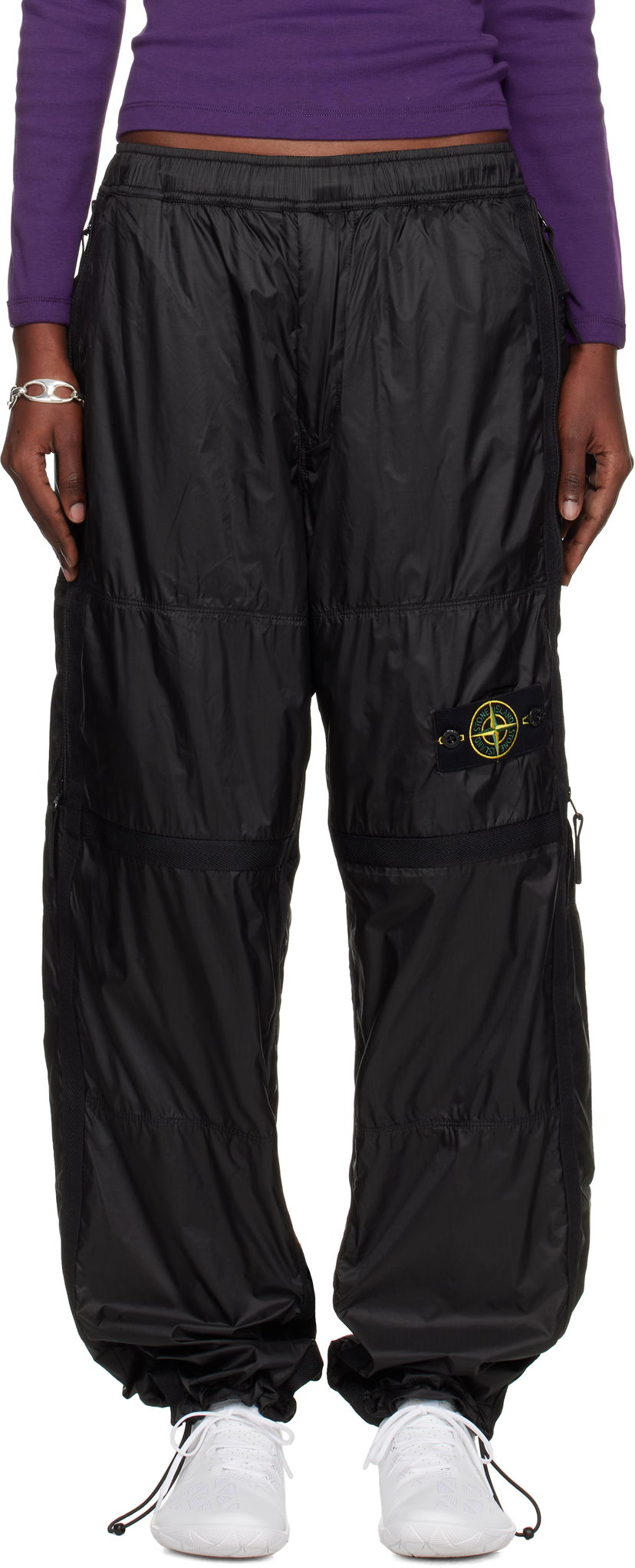Byxor Stone Island Stone Island Ripstop Light HT Nylon Trousers Svart | K2S15 3100027 S0163