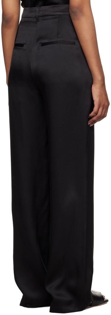 Byxor Anine Bing Carrie Satin Wide Leg Trousers Svart | A-03-3269-000B, 2