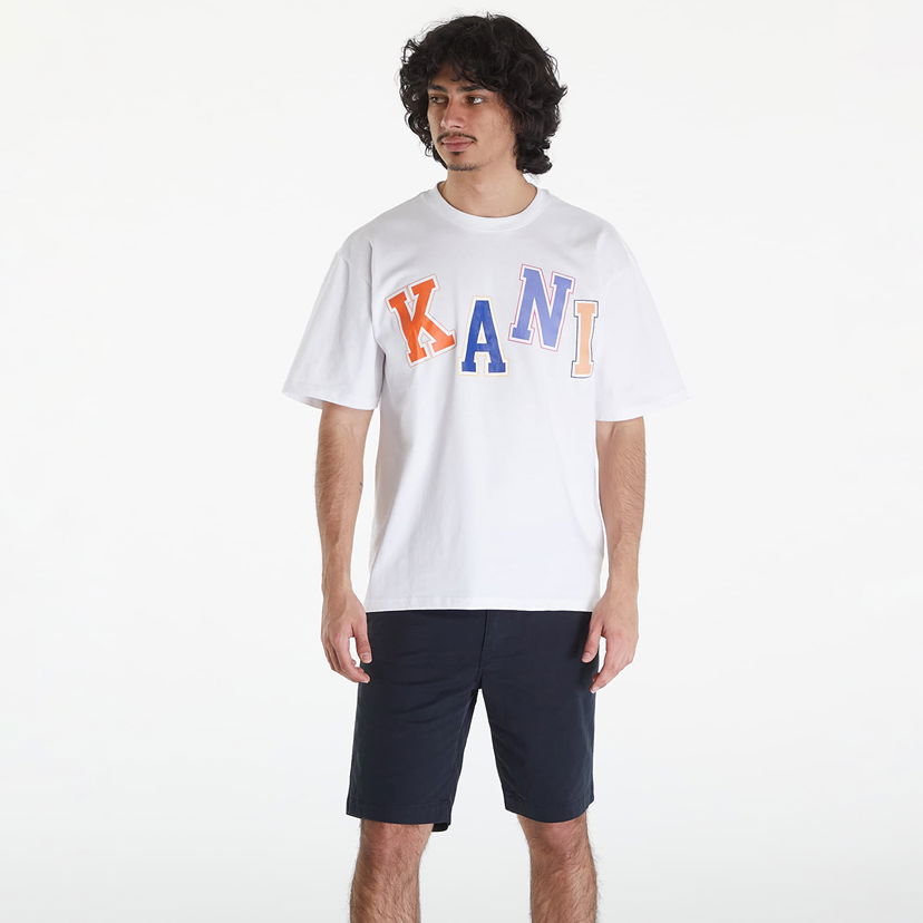 T-shirt Karl Kani Woven Signature Multicolor Logo Tee White Vit | KM241-057-1
