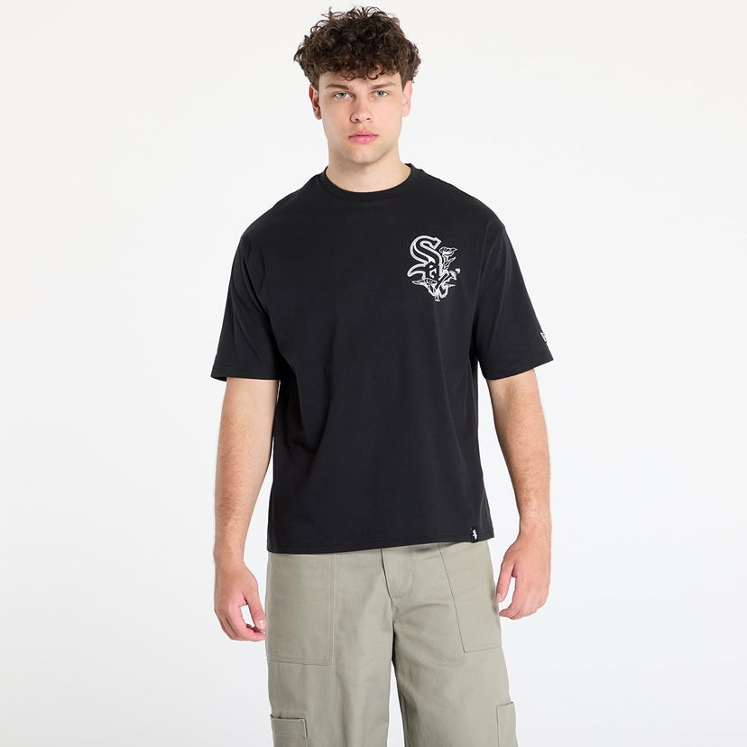 T-shirt New Era New Era Chicago White Sox Floral Graphic Oversized Tee Svart | 60667723