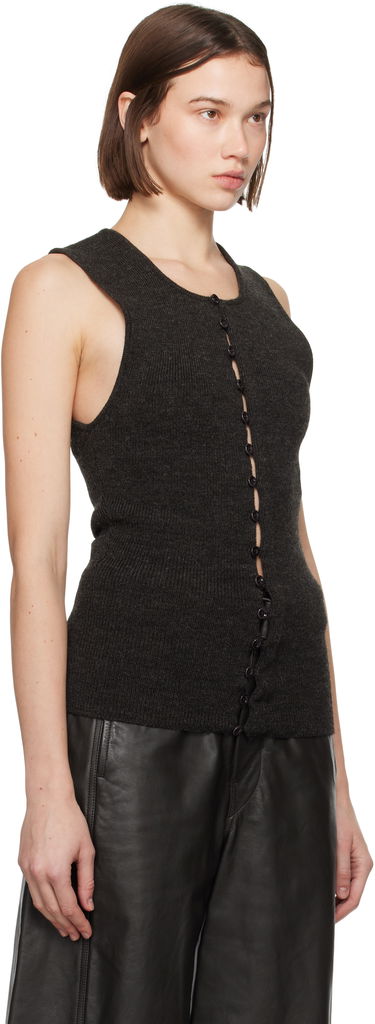 Linne LEMAIRE Fitted Button Cardigan Brun | TO1270 LK1028, 1