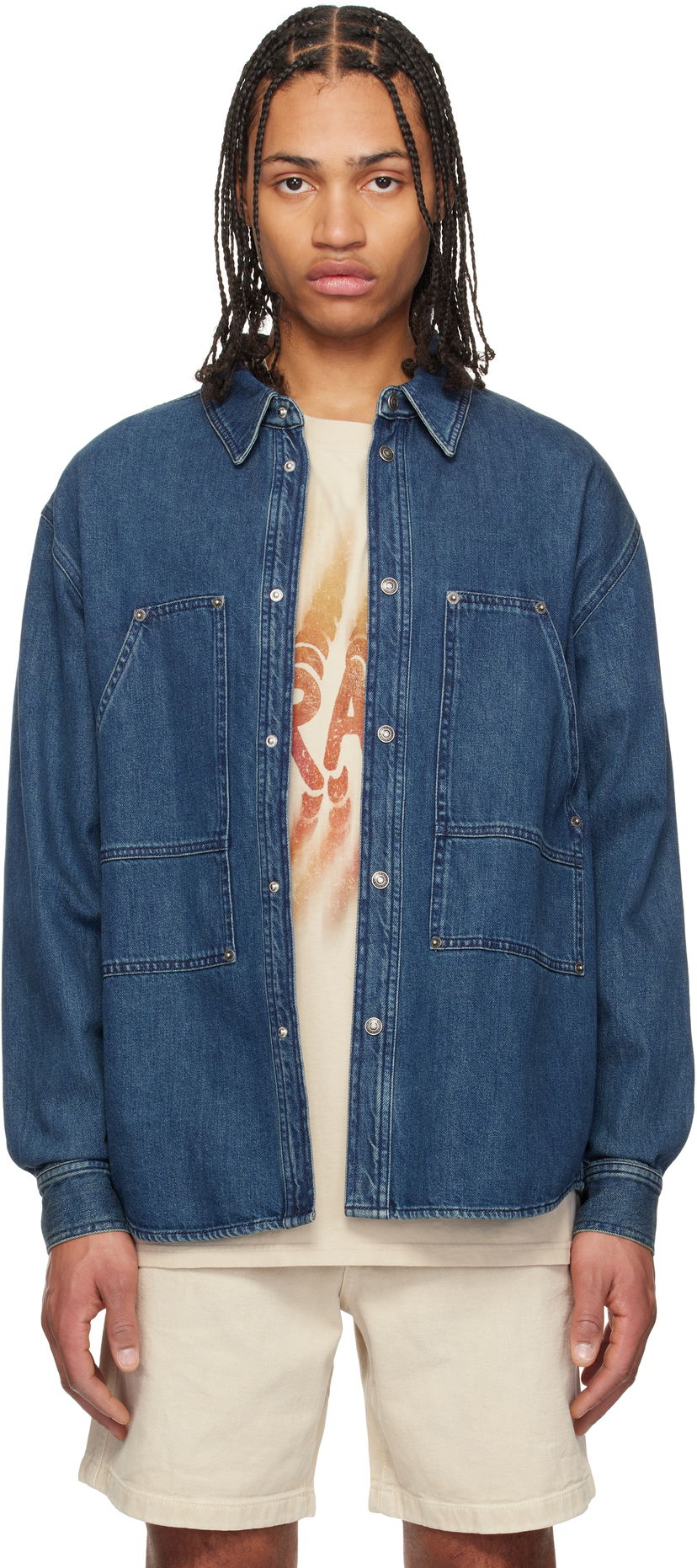 Skjorta ISABEL MARANT Isabel Marant Owenn Denim Shirt Blå | CH0208HA-C1H06H
