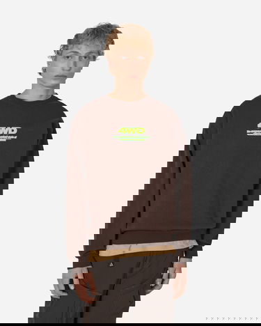Sweatshirt 4 WORTH DOING Experimental Studio Crewneck Sweatshirt Brun | 4WDF22C1 CHOCOLATE, 1