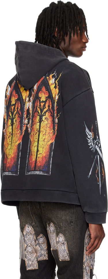 Sweatshirt Who Decides War Who Decides War Ember Chapel Graphic Hoodie Svart | 1110180002SS25, 2