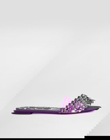Tillbehör Dolce & Gabbana Dolce & Gabbana Embroidered Slides Purpur | CQ0571AV804I03TN, 0