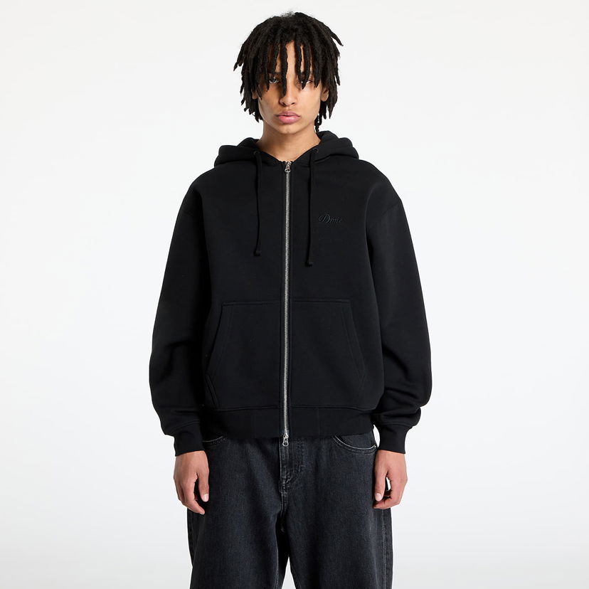 Sweatshirt Dime DIME Cursive Zip Hoodie Svart | DIMESP2549BLK