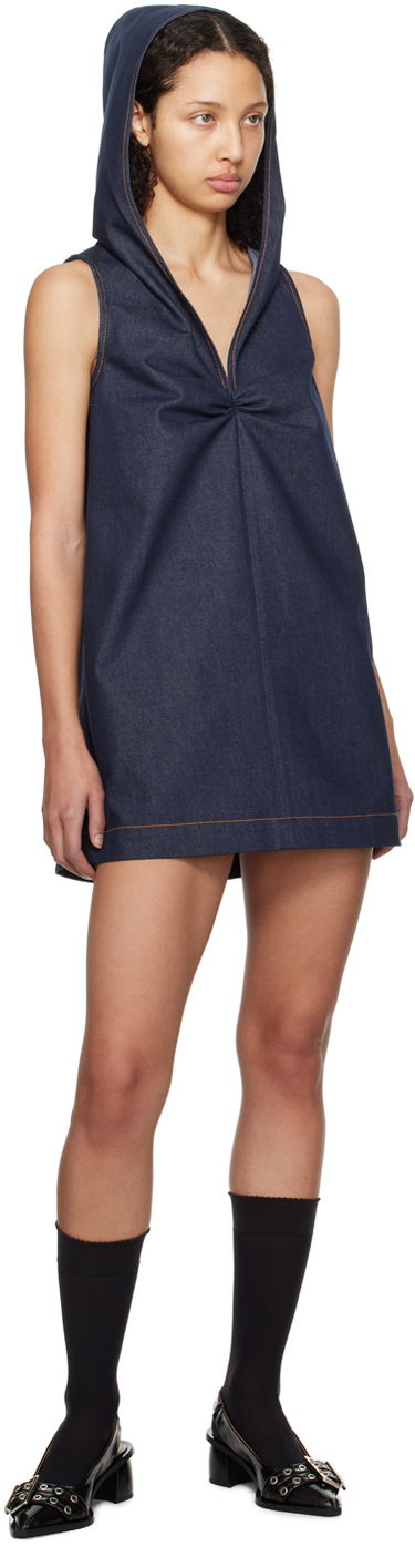 Klä We11done We11done Denim Mini Dress Mörkblå | WD-OP0-24-164-W-NV, 3