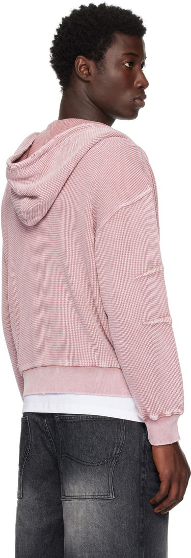 Sweatshirt Dime Dime Premium Waffle Zip Hoodie Rosa | DIMESU258MAU, 2