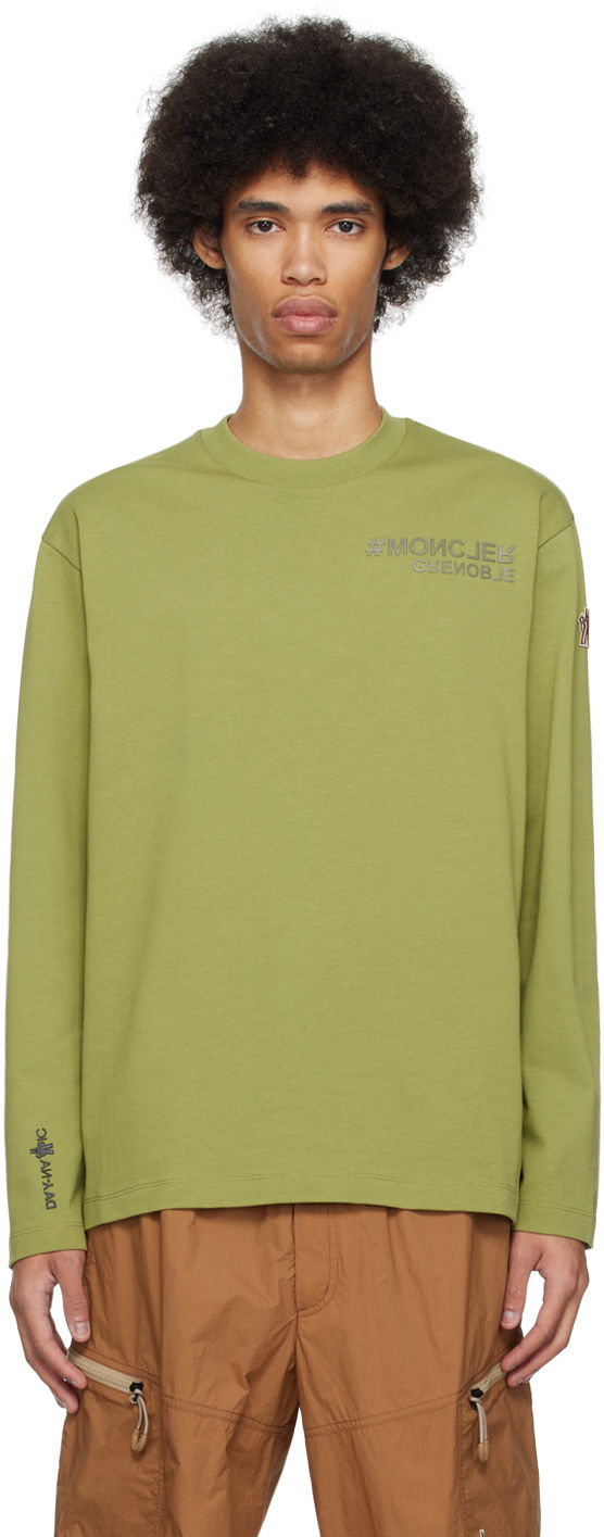 T-shirt Moncler Grenoble Manica Lunga T-Shirt Grön | J10978D0000183927