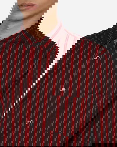 Skjorta Comme des Garçons Yarn Dyed Stripe Shirt Svart | FI-B017 1, 5