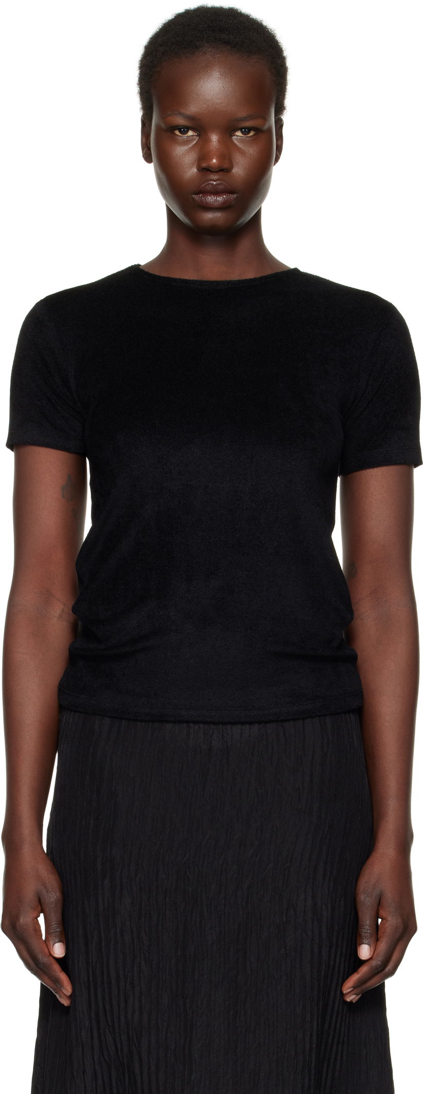 T-shirt Baserange Omo Black T-shirt Svart | TOOT-VE-SP25