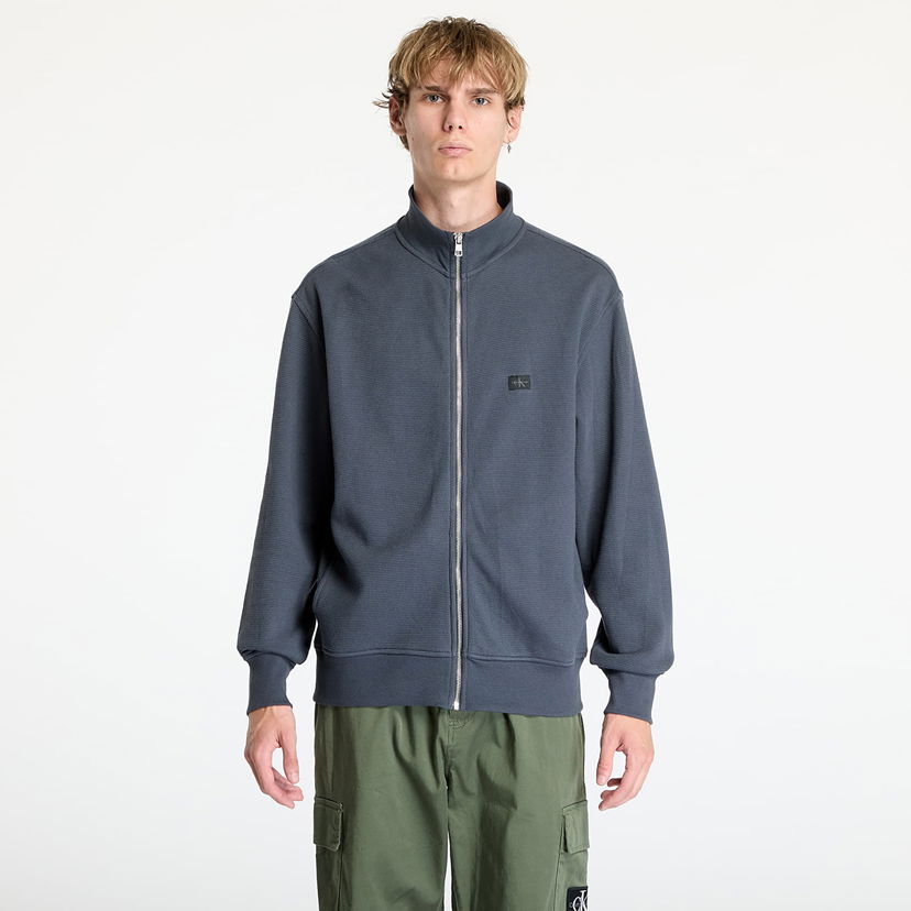 Jacka CALVIN KLEIN Woven Label Waffle Jacket Ebony Grå | J30J326136 BAN