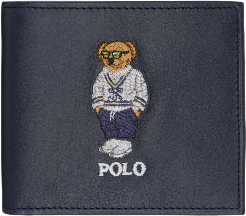 Plånbok Polo by Ralph Lauren Ralph Lauren Bear Embroidered Billfold Wallet Mörkblå | 405962466001