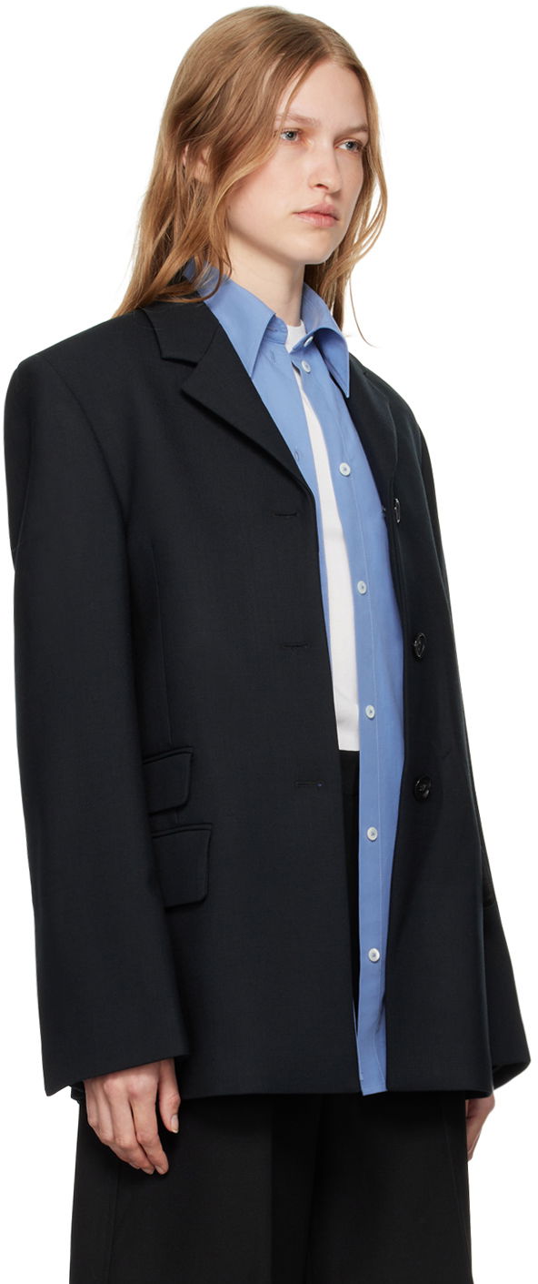 Jacka TOTEME TOTEME Straight Single-Breasted Blazer Svart | 244-WRZ0045-FB0061, 1