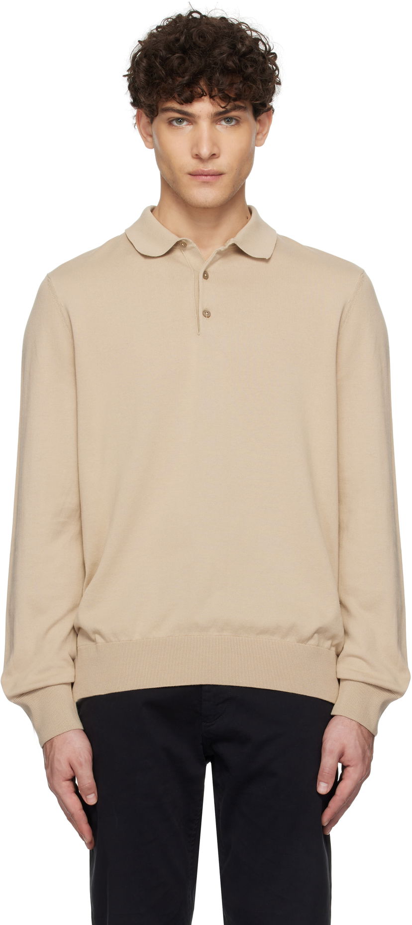 Polotröja BOSS Regular-Fit Polo Shirt Beige | 50506025