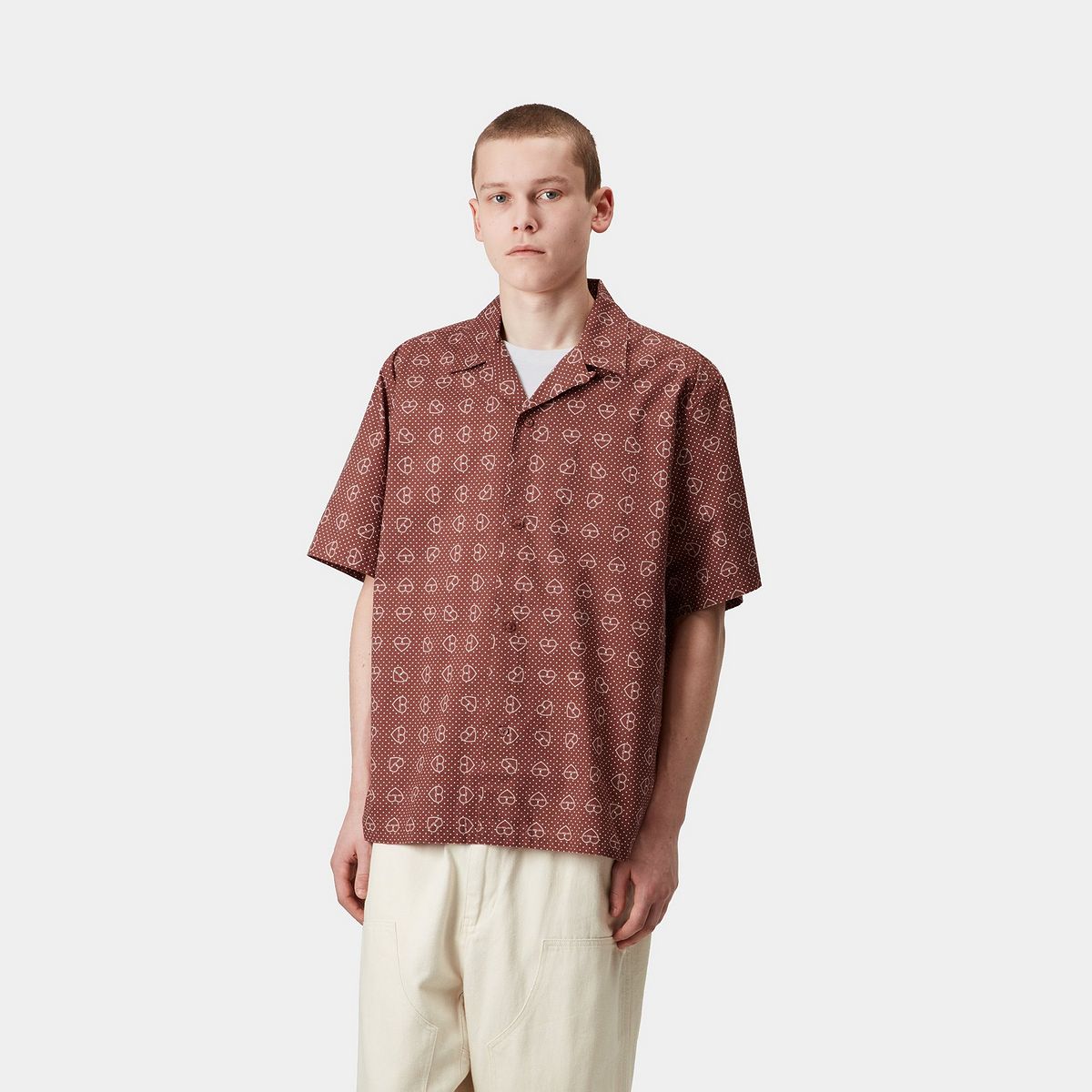 Skjorta Carhartt WIP Carhartt WIP Furoshiki Print Short Sleeve Shirt Brun | I034549_15, 0