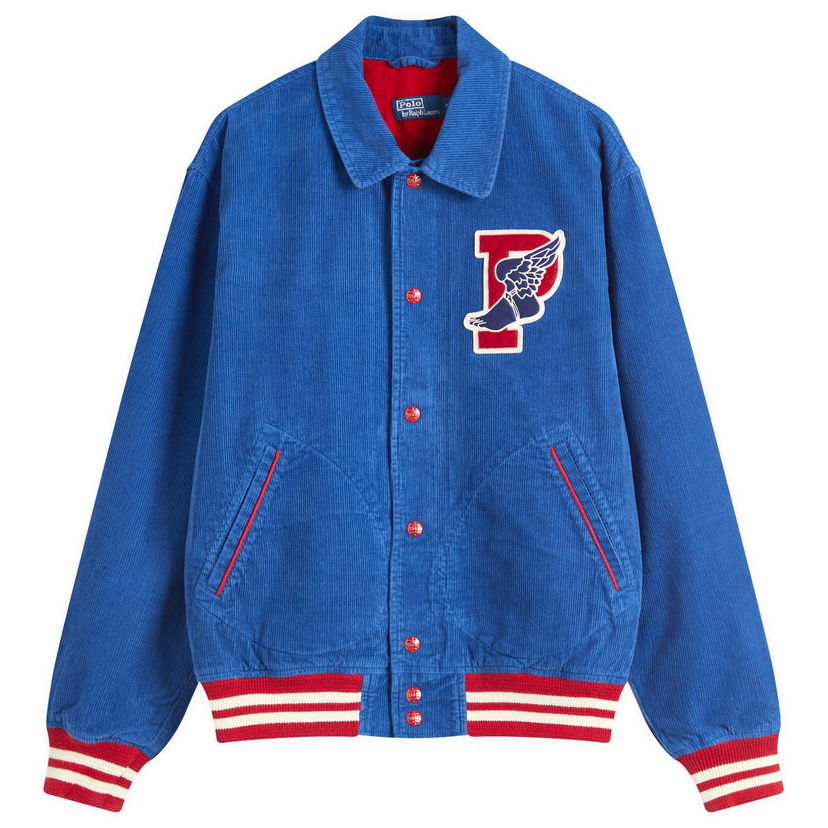 Bomberjacka Polo by Ralph Lauren Ralph Lauren Corduroy Varsity Jacket, Size Large Blå | 710962236001