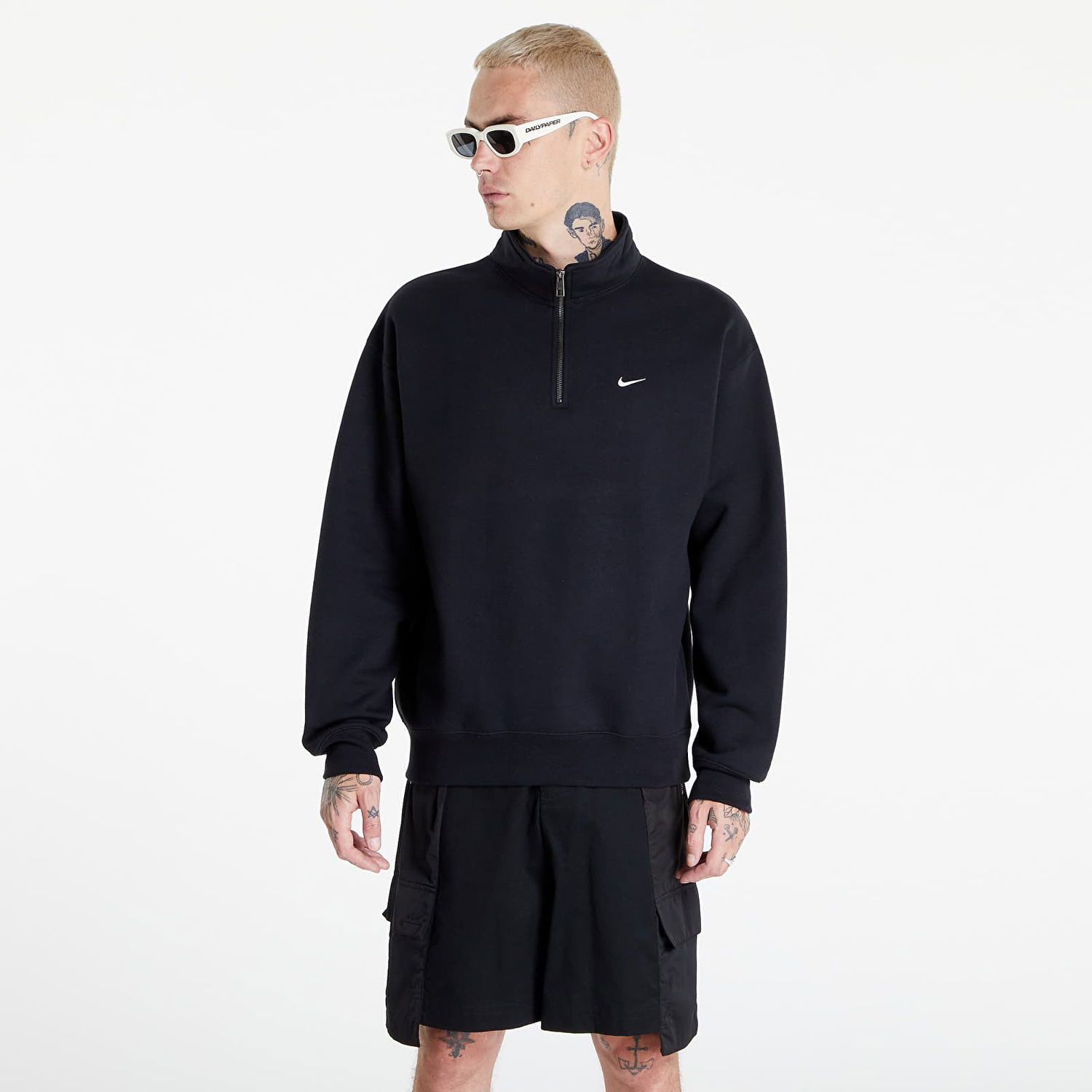 Sweatshirt Nike Solo Swoosh1/4-Zip Top Svart | DQ5209-010, 0