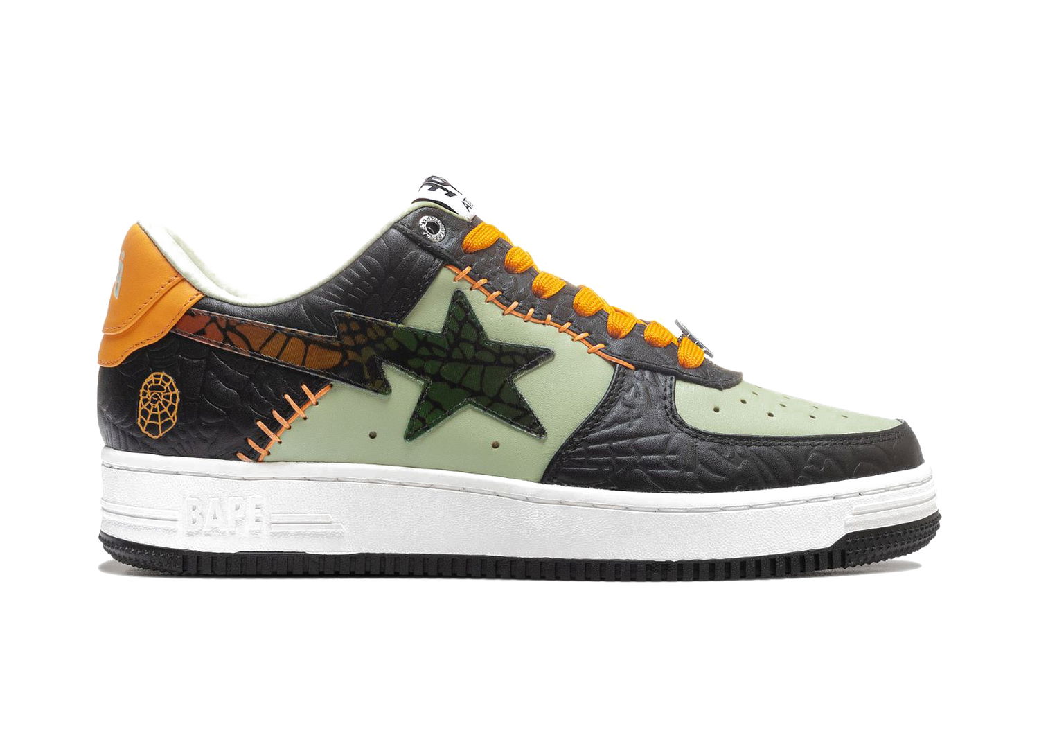 Sneakers och skor BAPE Bape Sta Low 2021 "Halloween" Grön | 001FWH701018-BLK-A/1H70191018, 0