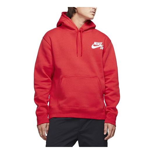 Sweatshirt Nike SB Icon Skate Pullover Hoodie Röd | CW7065-657