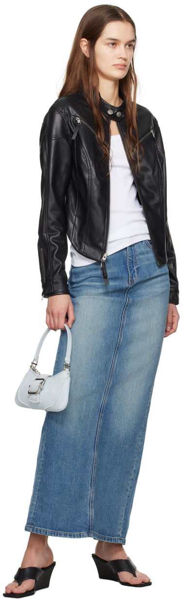 Handväska OSOI Small Denim Shoulder Bag With Chain Blå | 24SB050-01-03, 3