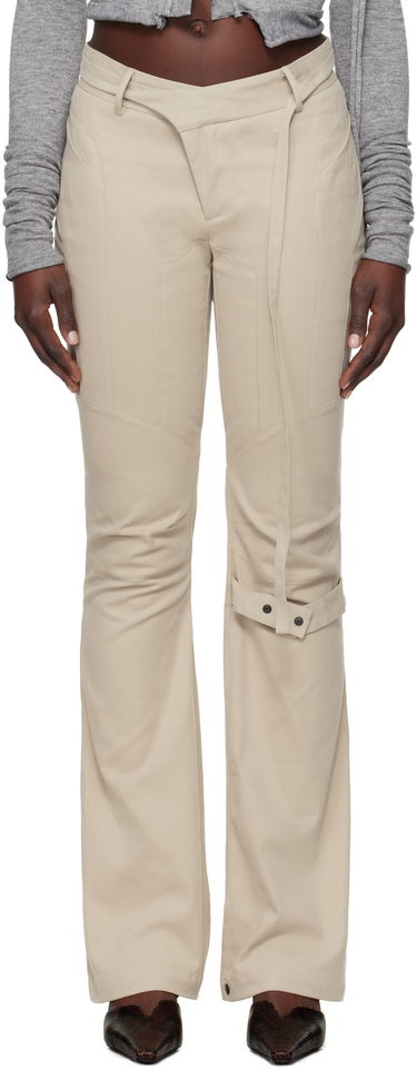 Byxor Ottolinger Ottolinger Deconstructed Flared Chino Trousers Beige | 2209080101, 0