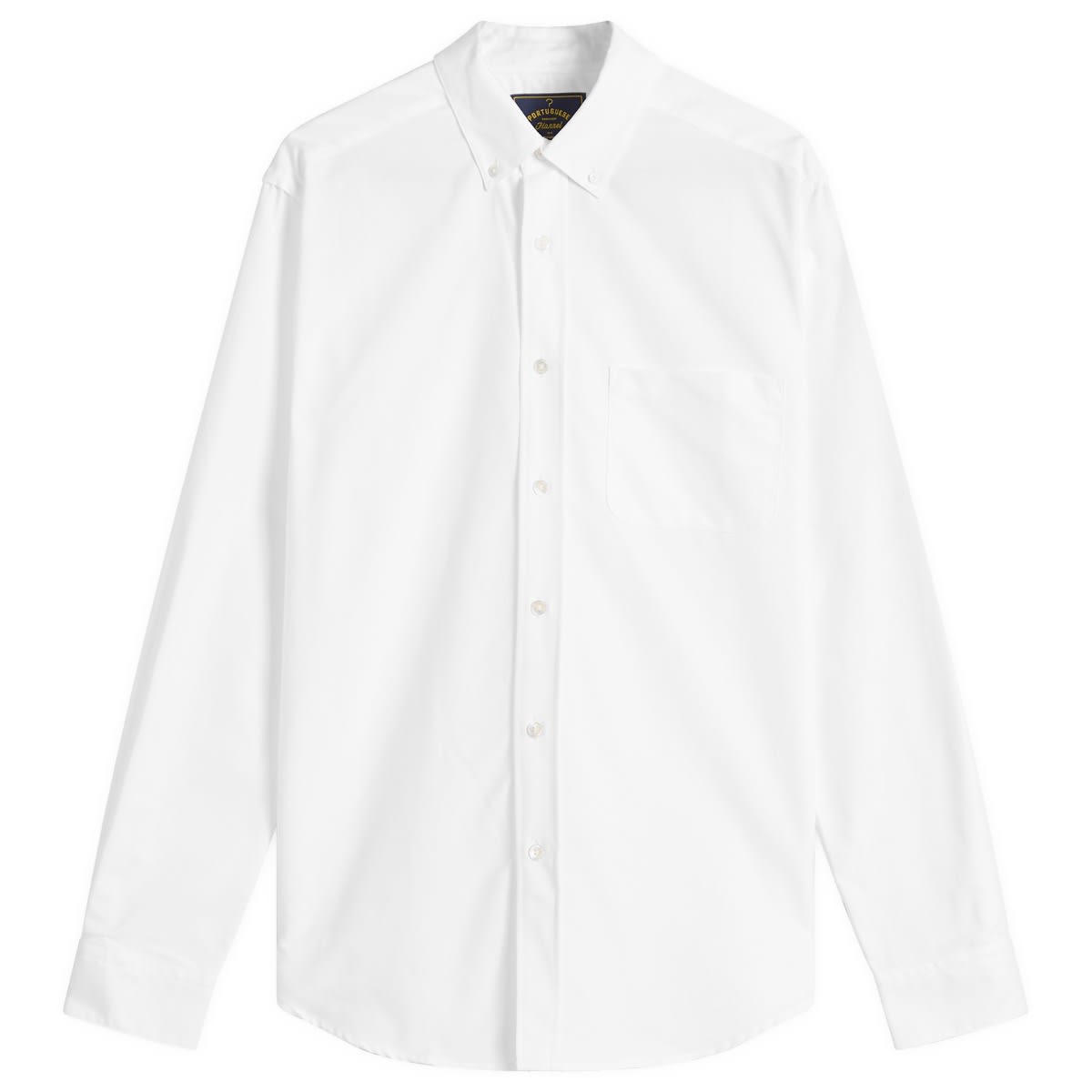 Skjorta Portuguese Flannel Portuguese Flannel Belavista Button Down Oxford Shirt, Large Vit | SS25-014-WHT, 1