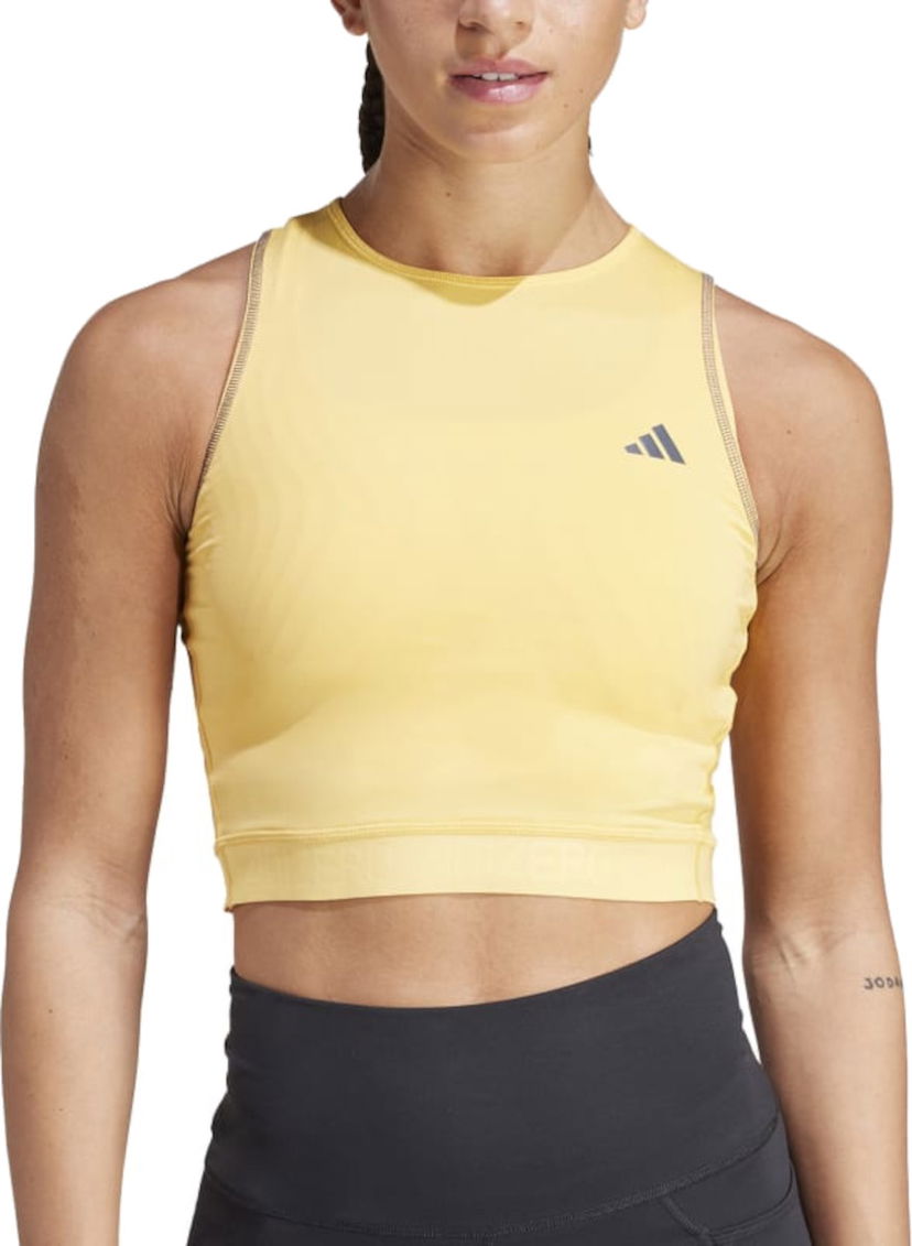 Linne adidas Performance adidas Adizero L CR TANK Gul | in1171